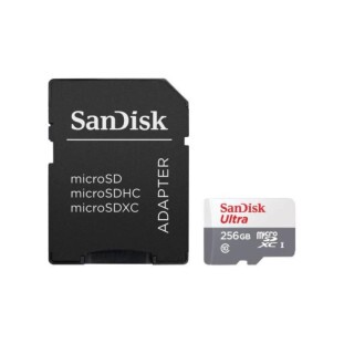 CARTAO DE MEMORIA MICRO SD 256GB SANDISK ULTRA CLASSE 10 100MB/S SDSQUNR-256G-GN6TA