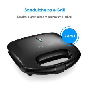 SANDUICHEIRA ELGIN BRUNCH TIME SAN40 800W 127V PRETA