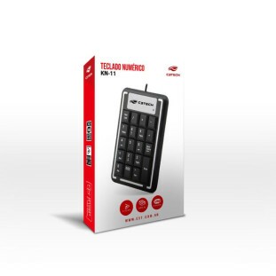 TECLADO C3TECH USB 2.0 COM FIO NUMÉRICO KN-11BK PRETO