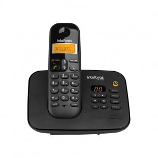 TELEFONE S/FIO INTELBRAS TS3130 C/SECRETARIA ELETRONICA PRETO