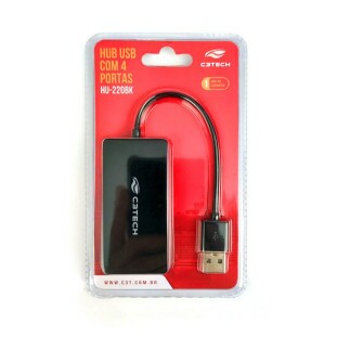 HUB C3TECH USB 2.0 4PORTAS HU-220BK PRETO