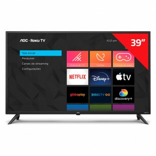 TV 39" LED AOC-PHILIPS HD ROKU SMART 39S5195 PT   