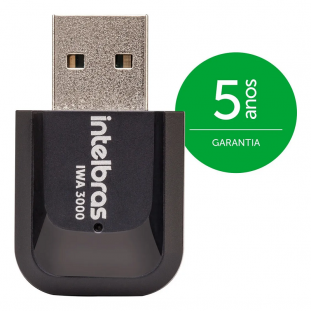 ADAPTADOR USB S/FIO INTELBRAS N 300MBPS IWA3000   