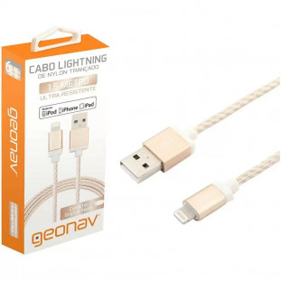 CABO GEONAV USB LIGHTNING NYLON 1,5MT GOLDEN      