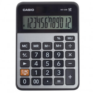 CALCULADORA DE MESA CASIO MX-120B 12 DIGITOS CINZA