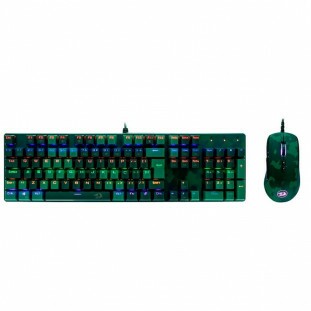 TECLADO+MOUSE REDRAGON GAMER DARK GREEN S108 PT       