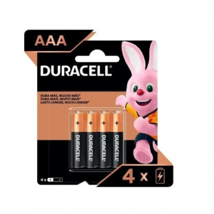 PILHA DURACELL AAA ALCALINAS MN2400B4 C/4 UNID.   