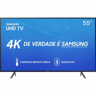 TV LED SAMSUNG UHD 4K 55" SMART 55RU7100 BT PRETA