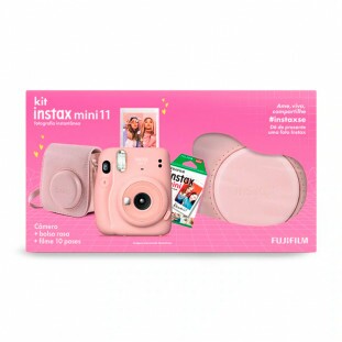 KIT CAMERA INSTAX MINI 11+ PACK 10 + BOLSA S. ROSA