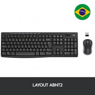 TECLADO+M.LOGITECH USB S/FIO MK270 PRETO