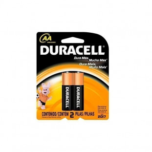 PILHA DURACELL AA ALCALINAS MN1500 1.5V C/2 UNID.