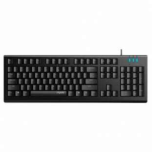 TECLADO RAPOO C/FIO NK1800 RESIST.A AGUA  PRETO   