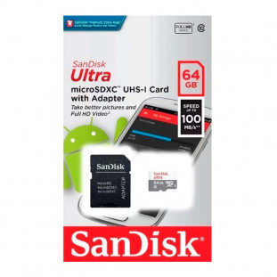 MEM.MICRO SD 64GB SANDISK ULTRA CL.10 100MB/S     