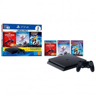 CONSOLE SONY PS4 BUNDLE HITS V15 1TB +3 JOGOS PT  