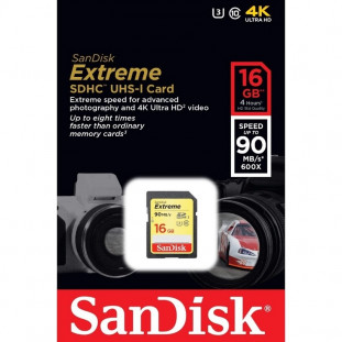 MEM.SD 16GB SANDISK EXTREME CL.10 90MB/S          