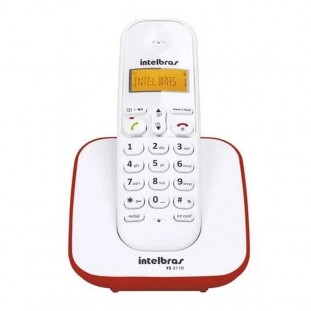 TELEFONE S/FIO DIGITAL INTELBRAS TS3110 VERMELHO      