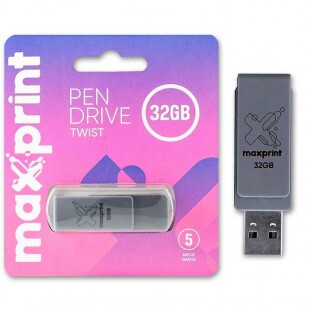 PEN DRIVE 32GB MAXPRINT 2.0 TWIST 50000009 CINZA  