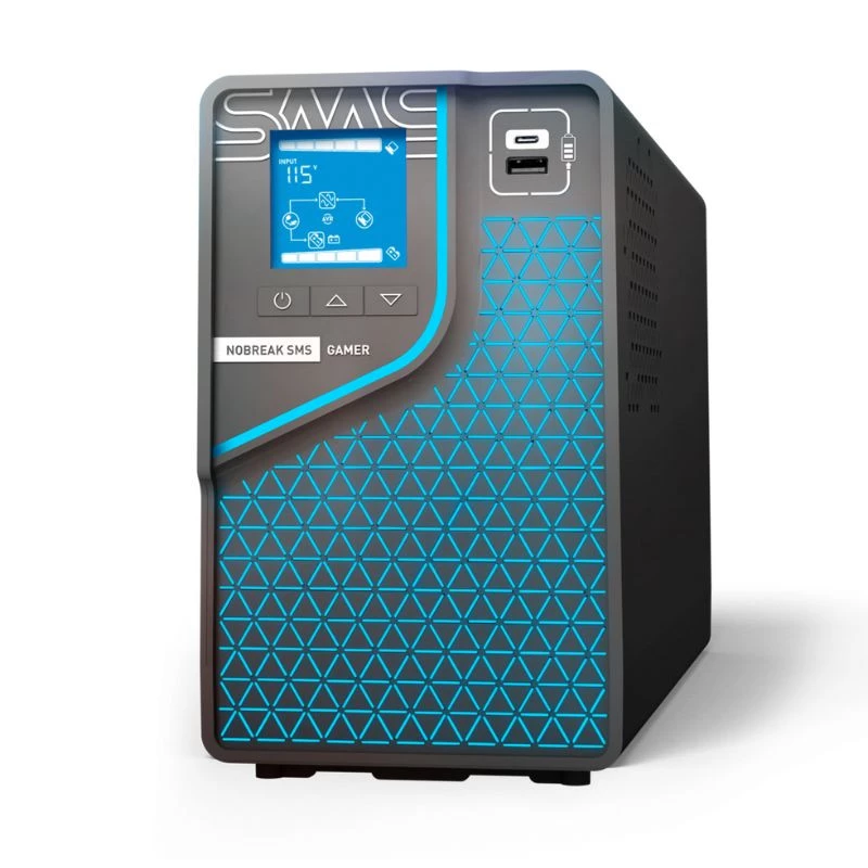 NOBREAK SMS GAMER 1500VA WI-FI E:BIVOLT S:BIVOLT RGB 8T (EXP.BATERIA EXTERNA) - 0029600
