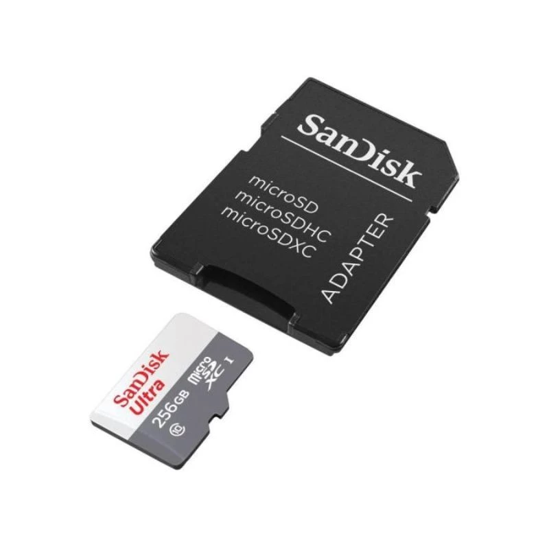 CARTAO DE MEMORIA MICRO SD 256GB SANDISK ULTRA CLASSE 10 100MB/S SDSQUNR-256G-GN6TA