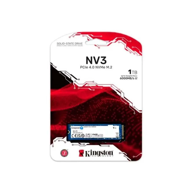 SSD KINGSTON 1TB M.2 NV3 PCIE 4.0 NVME 6000MB/S SNV3S/1000G
