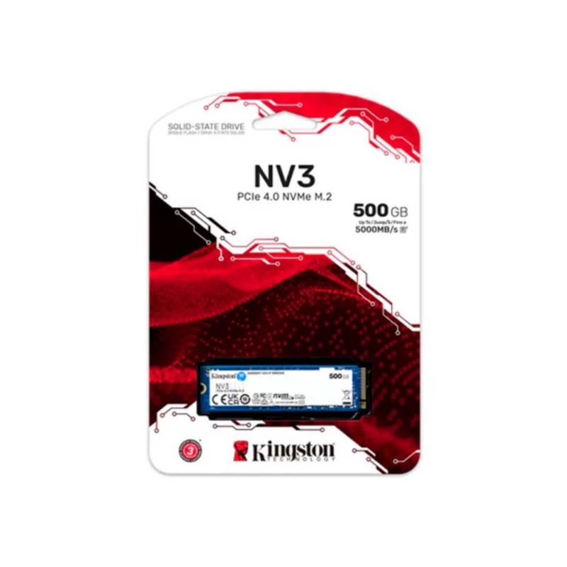 SSD KINGSTON 500GB M.2 NV3 PCIE 4.0 NVME 5000MB/S SNV3S/500G