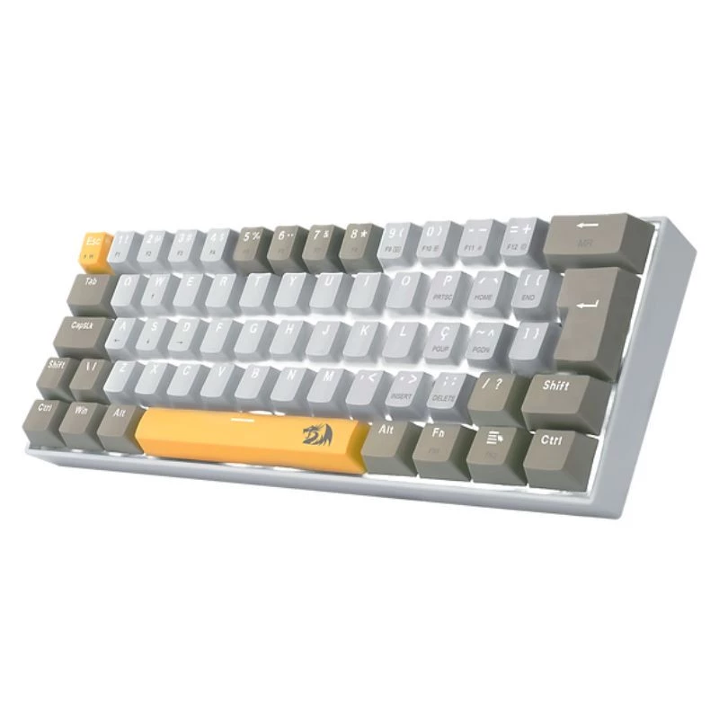 TECLADO REDRAGON GAMER LASKHIMI K606-YLGYWT AM/CZ/BRANCO