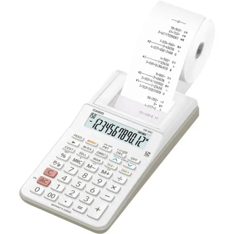 CALCULADORA CASIO 12DIGITOS HR-8RC BRANCA