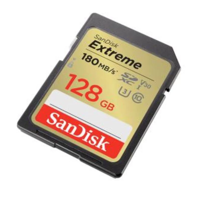 CARTAO DE MEMORIA SD 128GB SANDISK EXTREME CLASSE V30 180MB/S SDSDXVA-128G-GNCIN