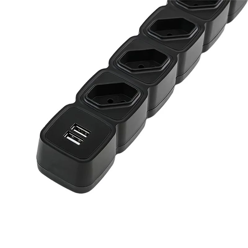 FILTRO DE LINHA INTELBRAS C/4 TOMADAS 2P USB EPE 204 PRETO 4824205