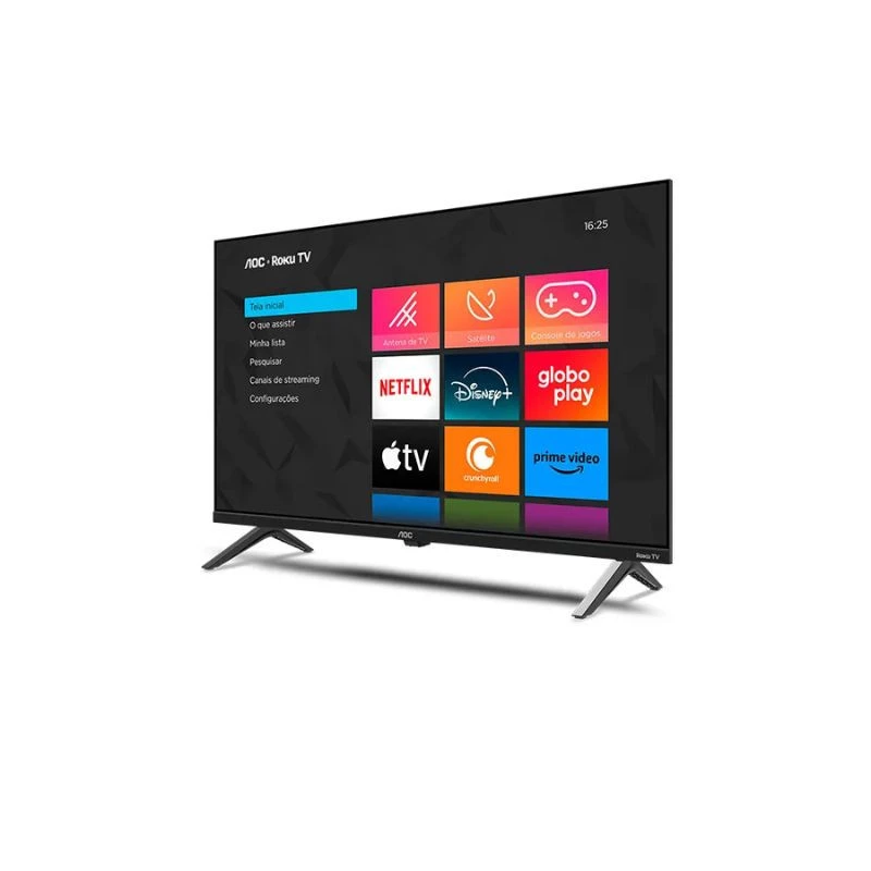 TV 32" LED AOC ROKU TV SMART WI-FI 32S5045/78G PRETA