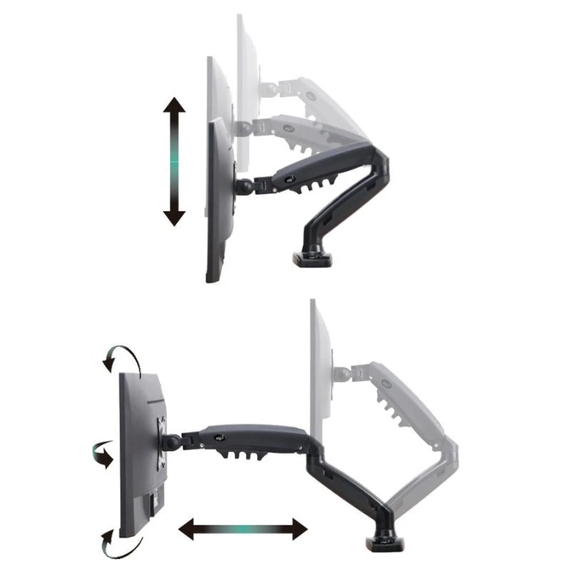 SUPORTE ELG ARTICULADO DE MESA PARA MONITORES 17" A 35" F90USB PRETO