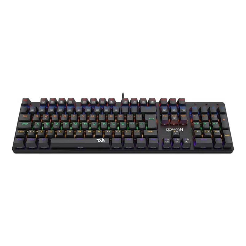 TECLADO REDRAGON GAMER MECANICO VALHEIM  RAINBOW SWITCH MARROM K608-R PTBROWN