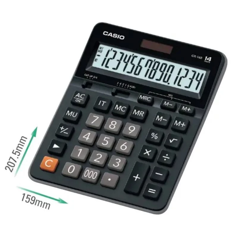 CALCULADORA DE MESA CASIO GX14B 12 DIGITOS PRETA