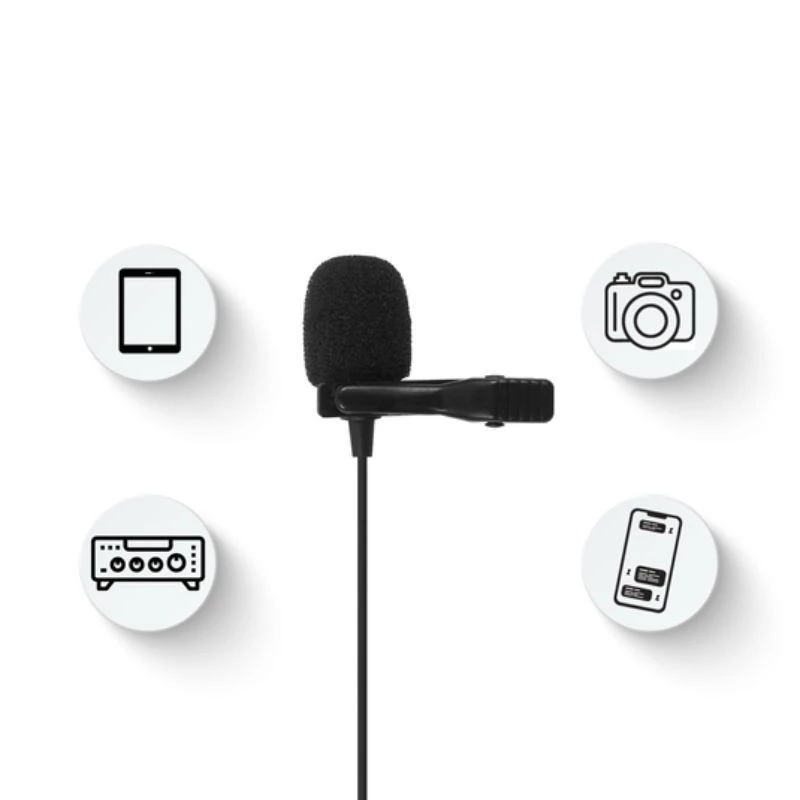 MICROFONE JBL CSLM20B DE LAPELA A BATERIA COM FIO AKG-JBLCSLM20B PRETO