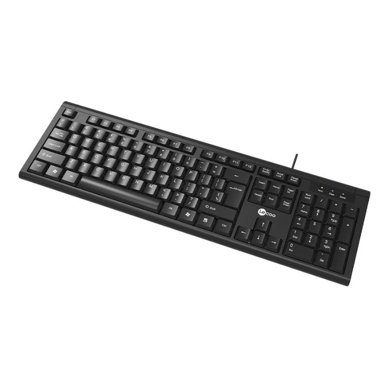 TECLADO LECOO USB KB101 WIRED KEYBOARD PRETO