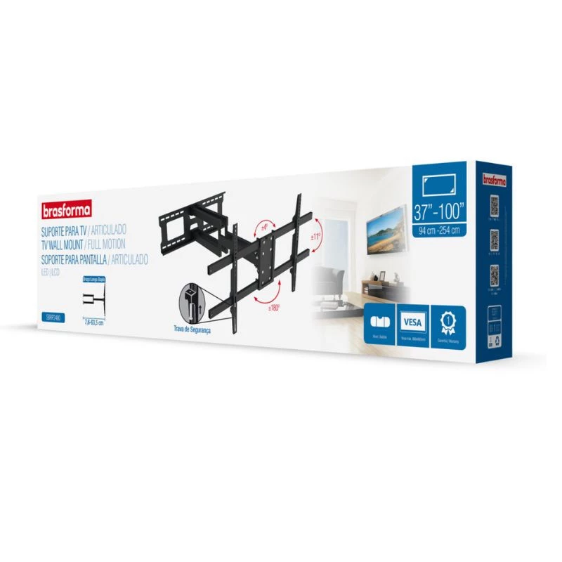 SUPORTE BRASFORMA ARTICULADO TELAS GIGANTES 37" À 100" SBRP2480