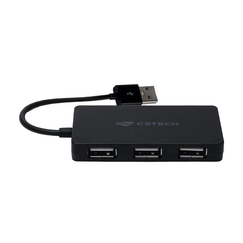 HUB C3TECH USB 2.0 4PORTAS HU-220BK PRETO