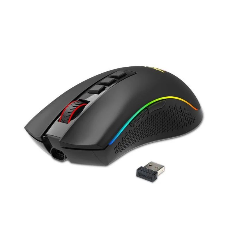 MOUSE REDRAGON GAMER SEM FIO COBRA PRO 16000DPI RGB M711-PRO PRETO
