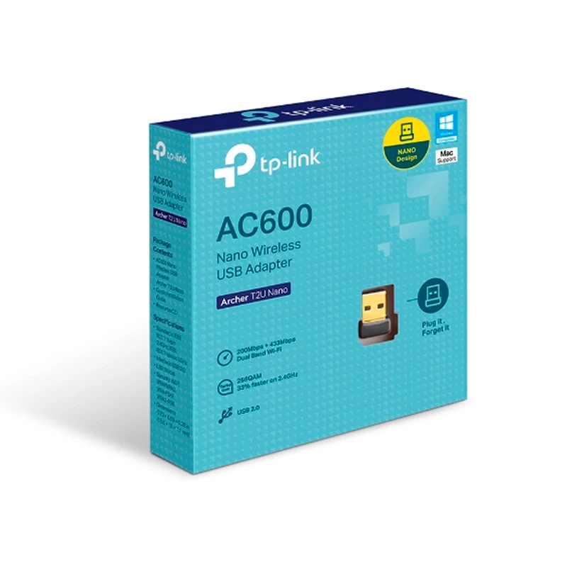 ADAPTADOR S/FIO TP-LINK AC600MBPS ARCHER T2U PLUS 