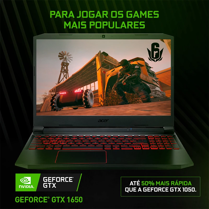 NOTEBOOK ACER NITRO 5 AN515 R7 8GB/SSD128/15.6" LINUX    