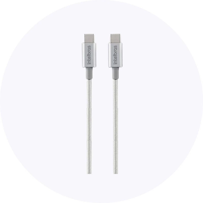 CABO INTELBRAS USB-C/USB-C 1,5  NYLON BC EUCC 15NB