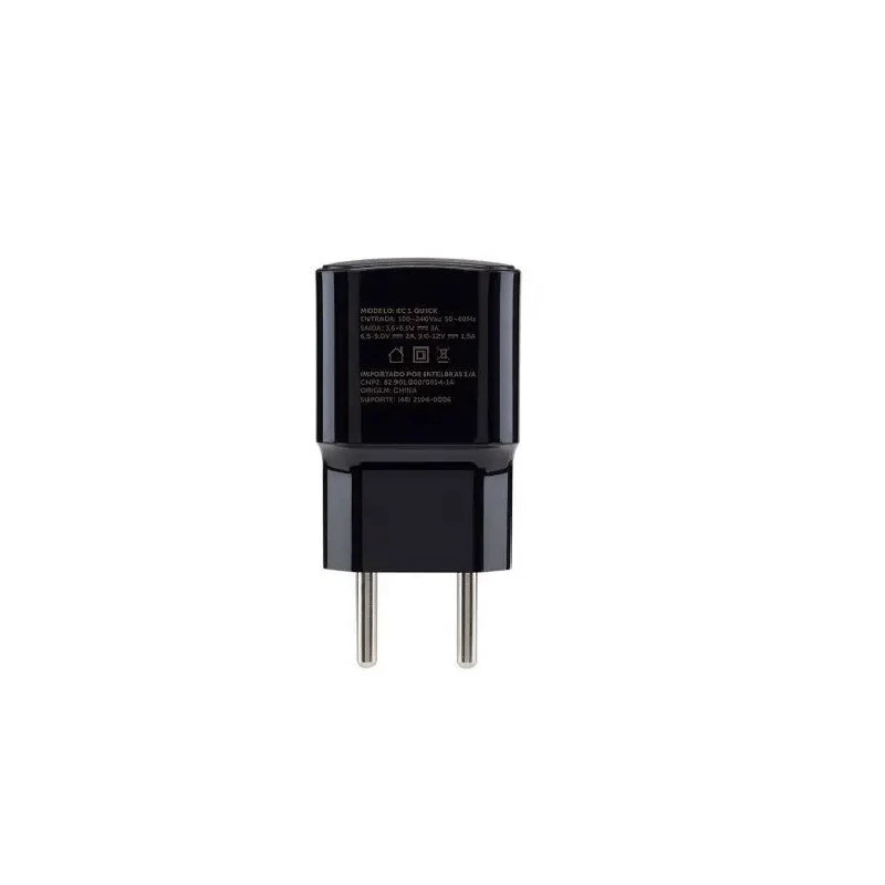 CARREGADOR INTELBRAS UNIVERSAL USB 1P EC1QUICK PT 