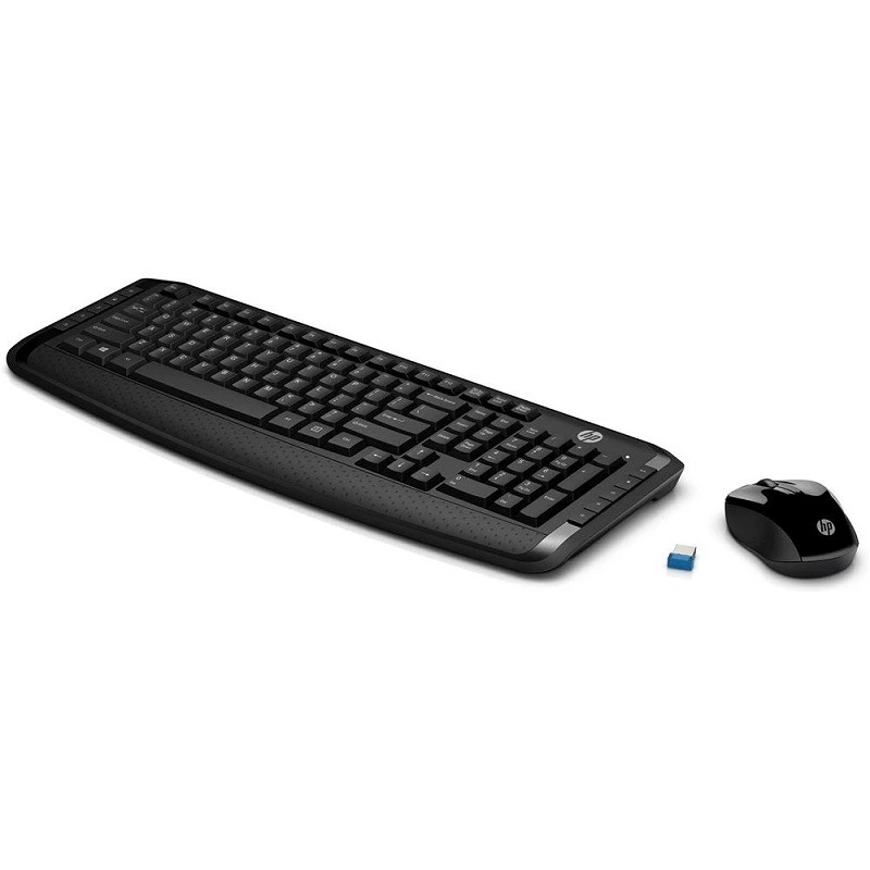 TECLADO+M.HP USB S/FIO 300 PRETO                  
