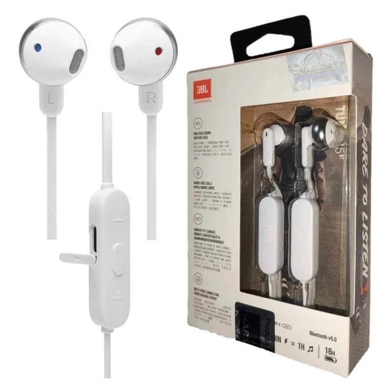 FONE JBL TUNE 215 BLUETOOTH BRANCO                