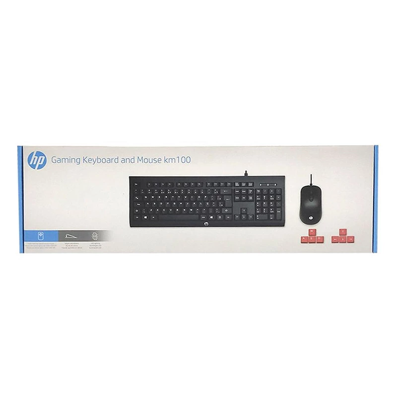 TECLADO + MOUSE HP GAMER USB C/FIO KM100 PRETO          