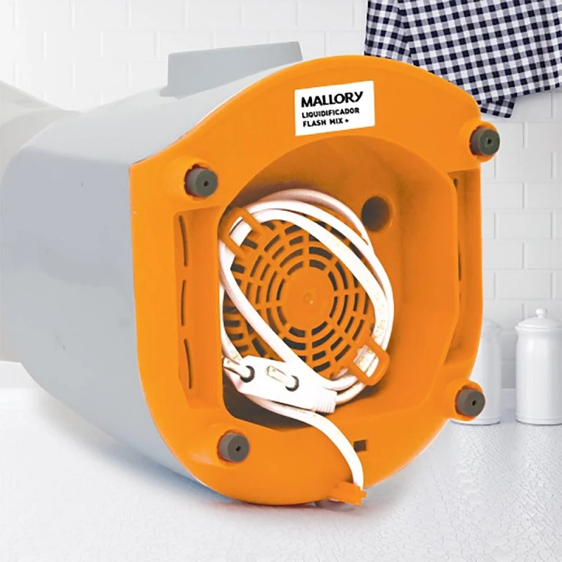 LIQUIDIFICADOR MALLORY FLASH MIX BRANCO/LARANJA