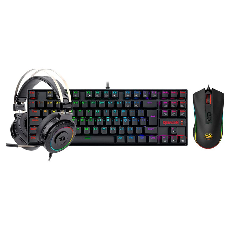 COMBO REDRAGON GAMER 3 EM 1 S125 PRETO            