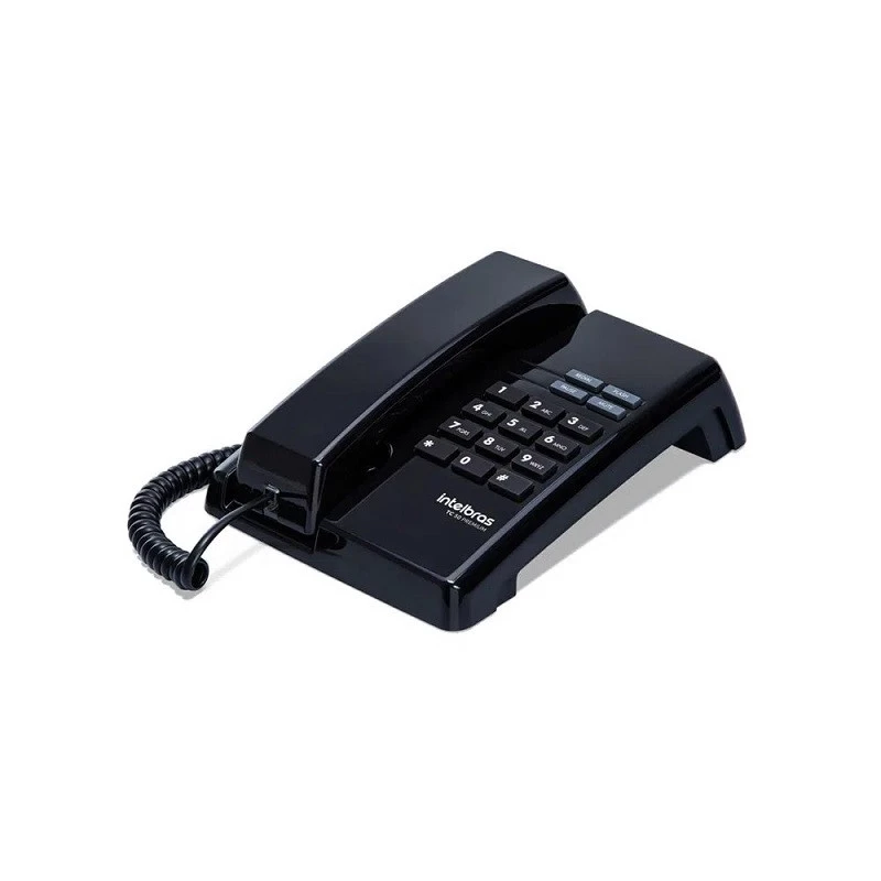 TEL. C/FIO INTELBRAS TC 50 PREMIUM C/LED PRETO    