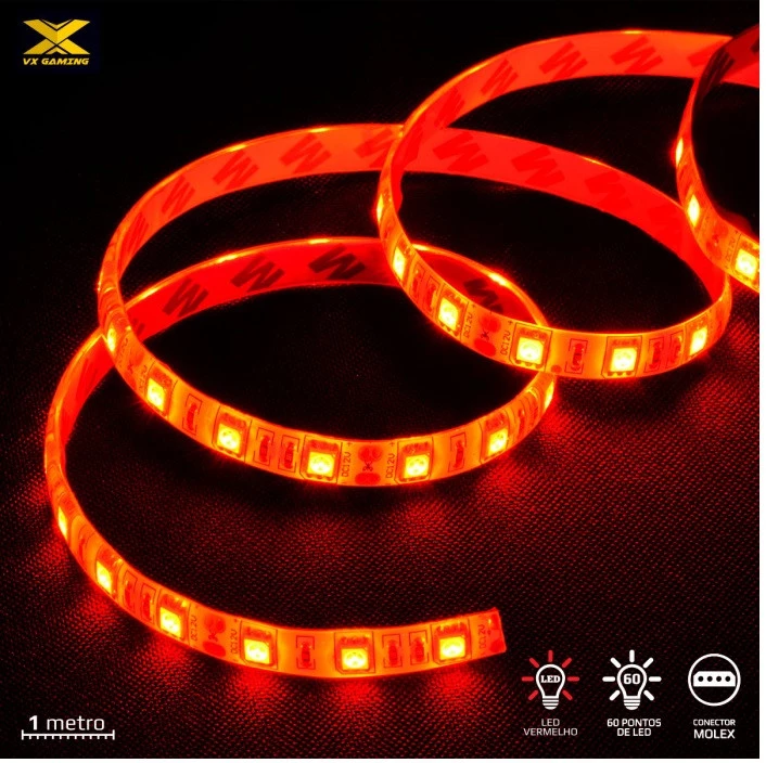 FITA DE LED VX GAMING 1MT-LVM1 VERMELHO           