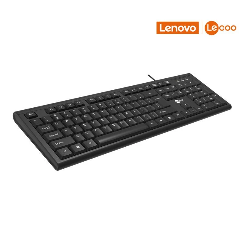 TECLADO LECOO USB KB101 WIRED KEYBOARD PRETO